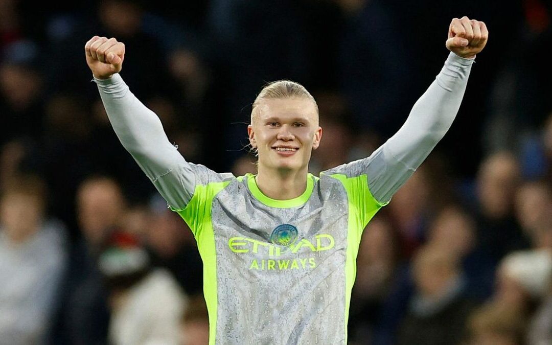 Haaland brilla con doblete y el Manchester City goleó al Crystal Palace, presionando al Arsenal