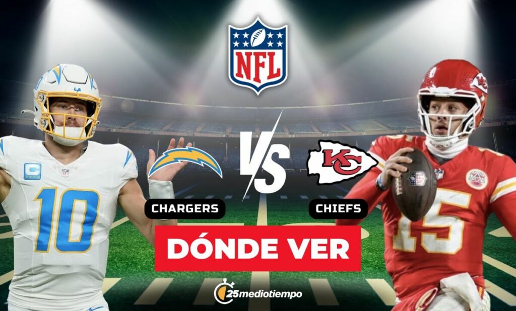 Sigue el Chargers vs. Chiefs EN VIVO: Horario y Canal de la Semana 15 NFL 2025