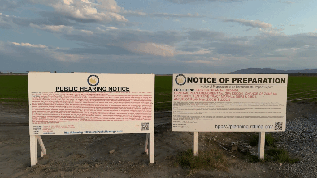 El Proyecto Thermal Ranch Regresa a Votación en el Condado de Riverside