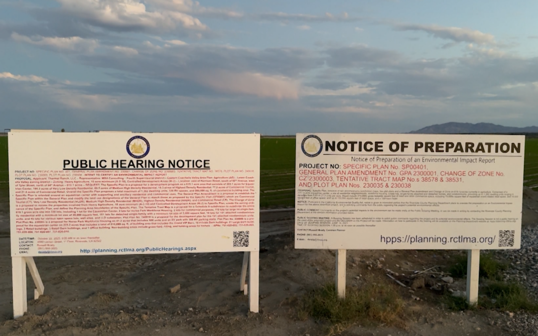 Comunidad del Este del Valle se opone al proyecto Thermal Ranch