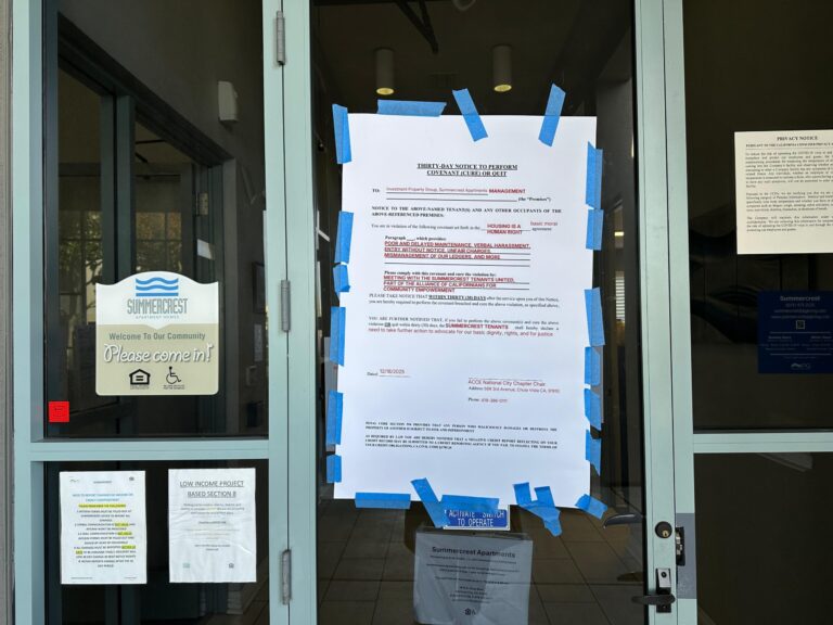 Protestas en National City por Mantenimiento Deficiente y Aumento de Renta en Apartamentos