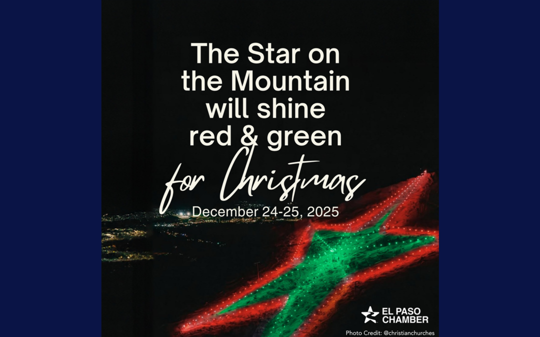 La Estrella de El Paso Iluminará el Cielo en Navidad con Colores Rojo y Verde