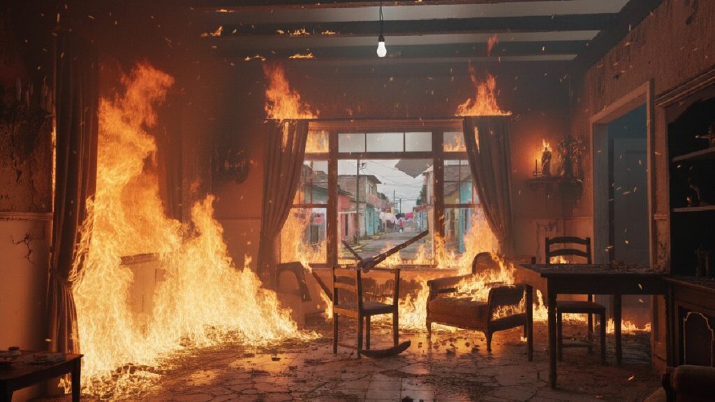 Incendio en Saltillo: Adolescentes Traviesos Lanzan Cohetes y Queman Casa en María del Carmen Cavazos