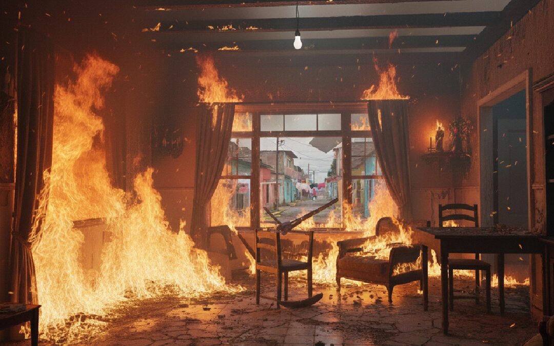 Incendio en Saltillo: Adolescentes Traviesos Lanzan Cohetes y Queman Casa en María del Carmen Cavazos