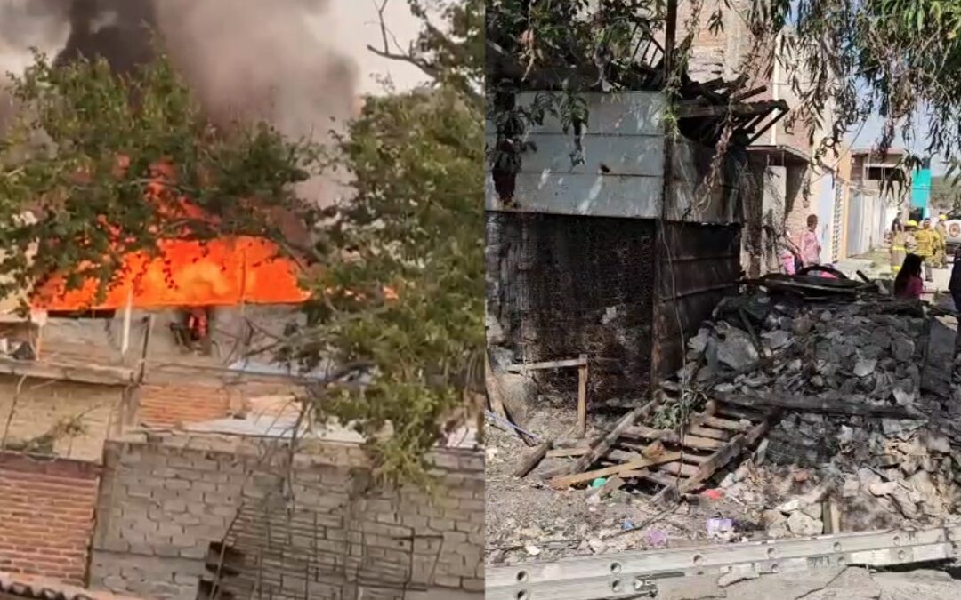 Incendio en El Salto Consume Casa por Acumulación de Chatarra: Familia de Cinco Salva la Vida