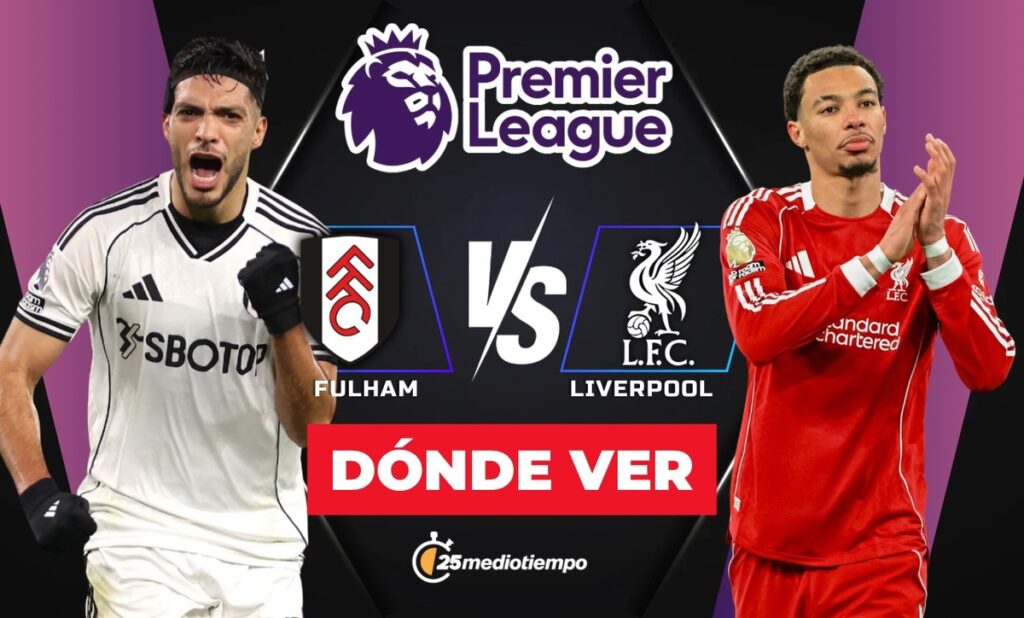 Fulham vs Liverpool: Horario y Dónde Ver el Partido de Raúl Jiménez en la Premier League