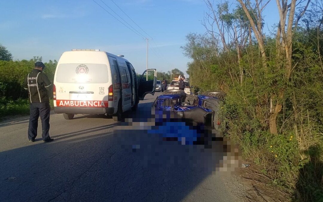 Trágica volcadura de cuatrimoto en Montemorelos: Una mujer fallece y un hombre resulta herido