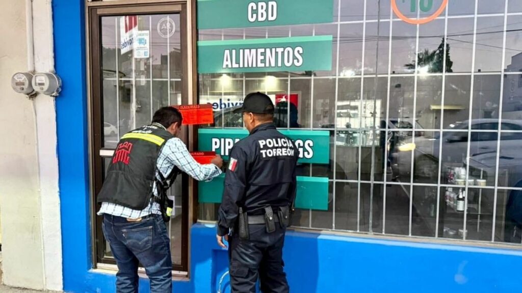 Clausura de Tienda de Derivados de Cannabis en Torreón: Intento de Resistencia del Personal