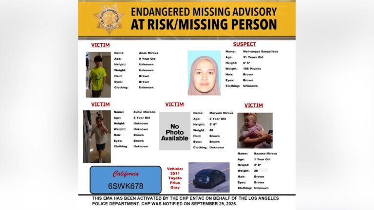 Activan alerta en San Diego por cuatro niños desaparecidos vistos por última vez en Reseda
